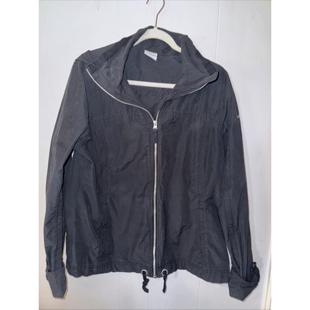 Columbia Jacket Women's XL Navy Hooded Jacket Zipper Cotton NWOT